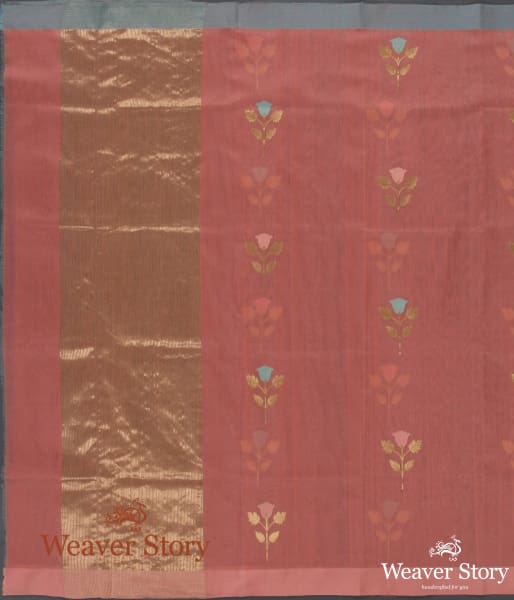 Handwoven_Cotton_Silk_Chanderi_Dupatta_with_Rose_Flower_Motif_WeaverStory_02