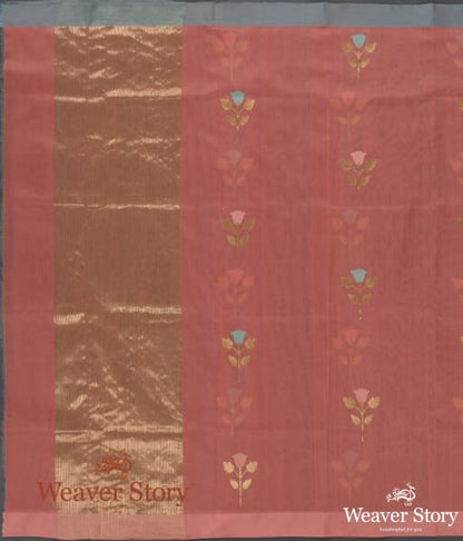 Handwoven_Cotton_Silk_Chanderi_Dupatta_with_Rose_Flower_Motif_WeaverStory_02