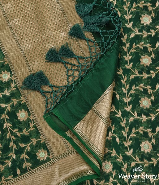 Handwoven_Green_Organza_Meenakari_Jaal_Dupatta_WeaverStory_02