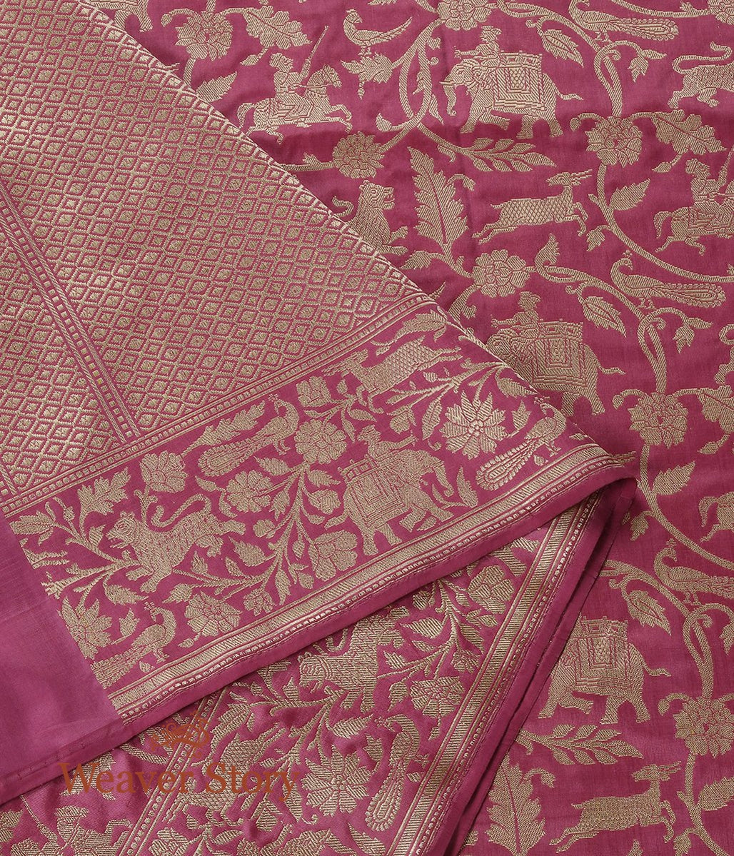 Handloom_Rose_Pink_Shikargah_Dupatta_WeaverStory_02