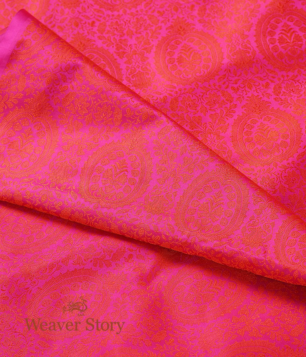 Handloom_Hot_Pink_Self_Tanchoi_Fabric_WeaverStory_02