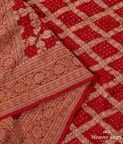 Handwoven_Red_Banarasi_Bandhej_Dupatta_WeaverStory_02