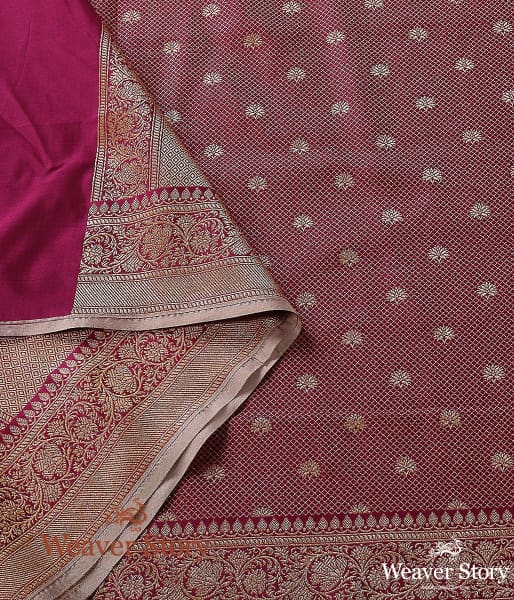 Handwoven_Wine_Banarasi_Dupatta_with_Zari_Tanchoi_WeaverStory_02