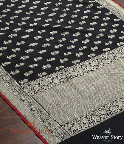 Handwoven_Black_Katan_Georgette_Dupatta_WeaverStory_03