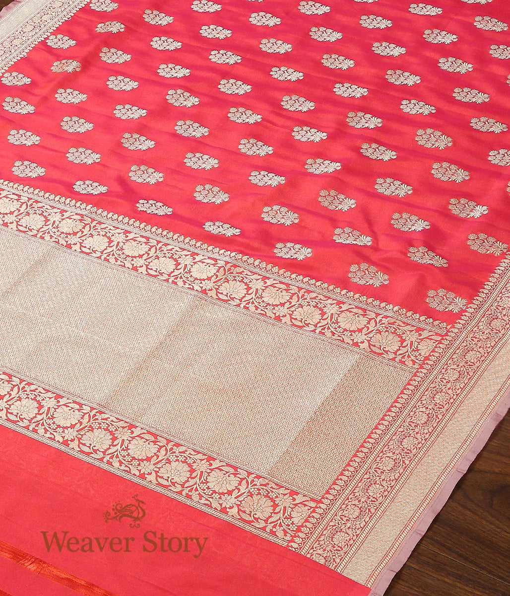 Handloom_Red_Katan_Georgette_Banarasi_Dupatta_WeaverStory_03