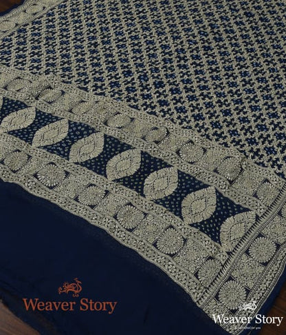 Handwoven_Blue_Banarasi_Bandhej_Dupatta_WeaverStory_03