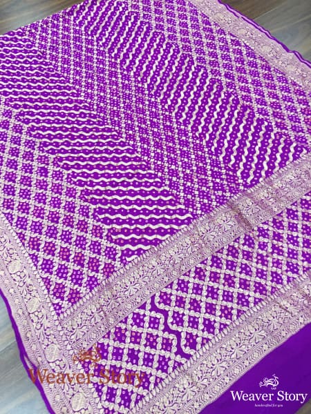 Handwoven_Purple_Bandhej_Dupatta_WeaverStory_03