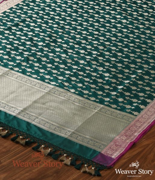 Handloom_Green_Mughal_Booti_Dupatta_WeaverStory_03