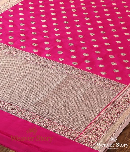 Handwoven_Pink_Banarasi_Katan_Georgette_Dupatta_with_Traditional_Motifs_WeaverStory_03