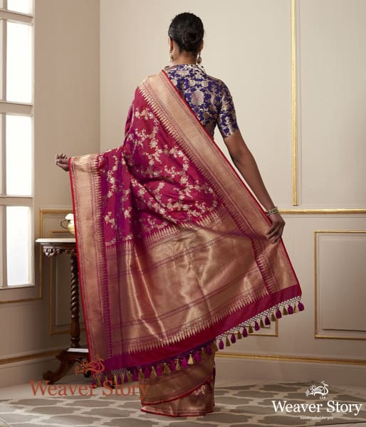 Handwoven_Purple_Kadhwa_Jangla_Saree_WeaverStory_03