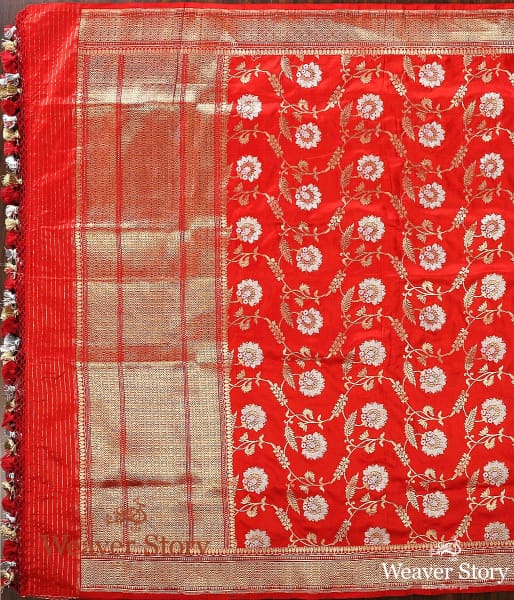 Handwoven_Red_Sona_Rupa_Kadhwa_Jangla_Dupatta_WeaverStory_03