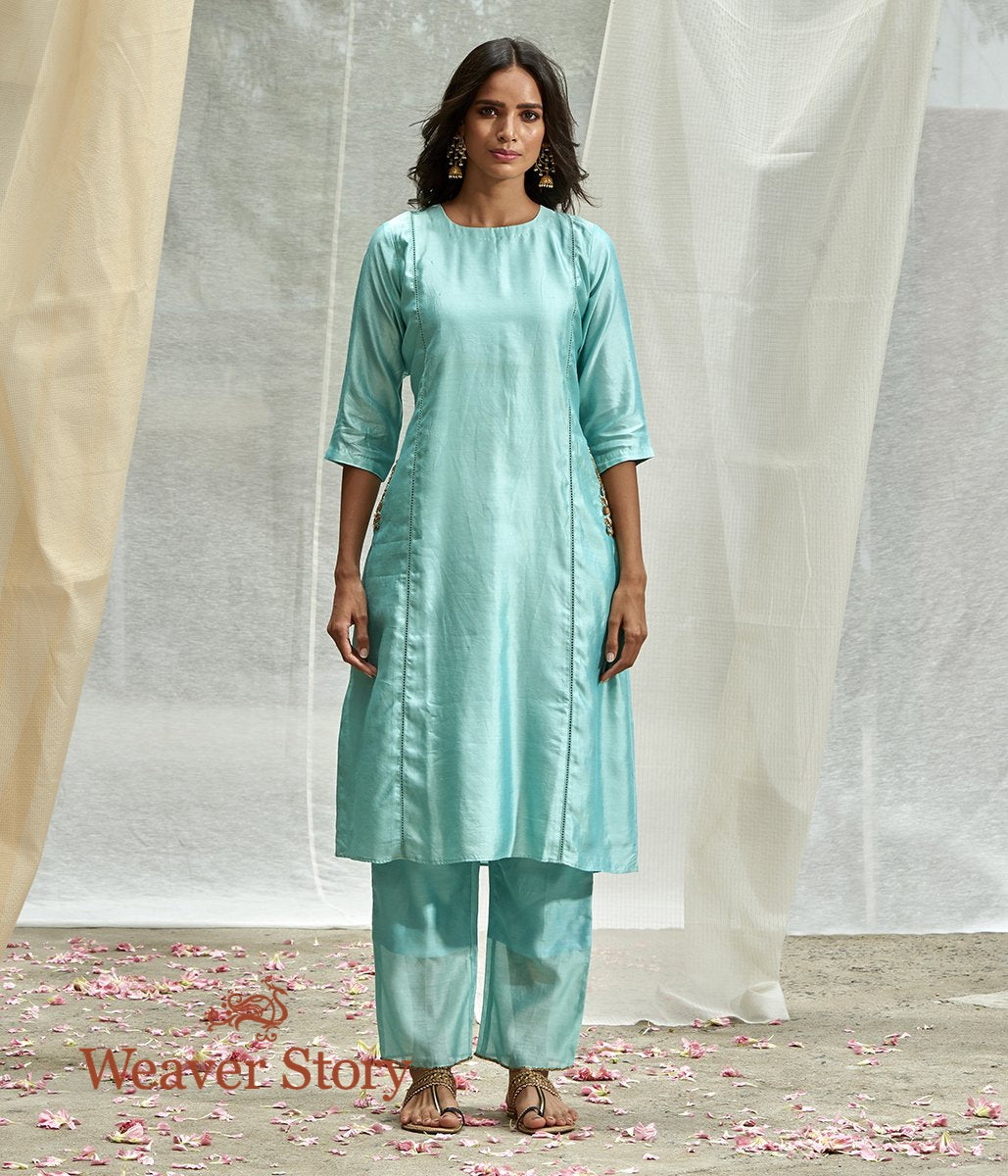 Handwoven_Aqua_Blue_Tunic_and_Pants_Set_with_Pocket_Embroidery_WeaverStory_03