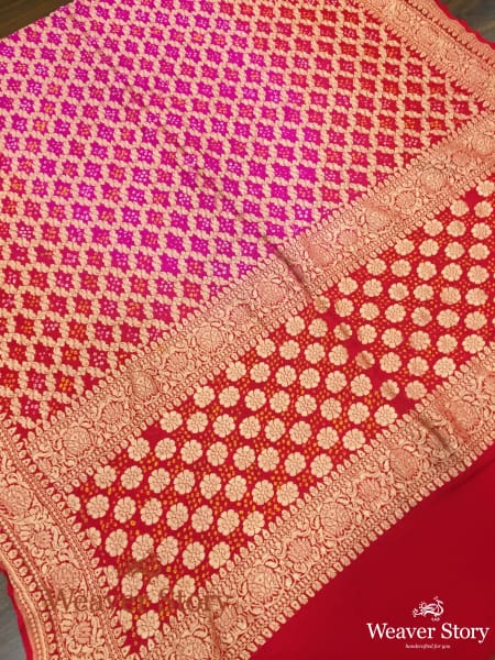 Handwoven_Red_and_Pink_Bandhej_Dupatta_WeaverStory_02