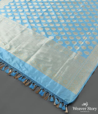 Handwoven_Sky_Blue_Katan_Silk_Cutwork_Booti_Dupatta_WeaverStory_03