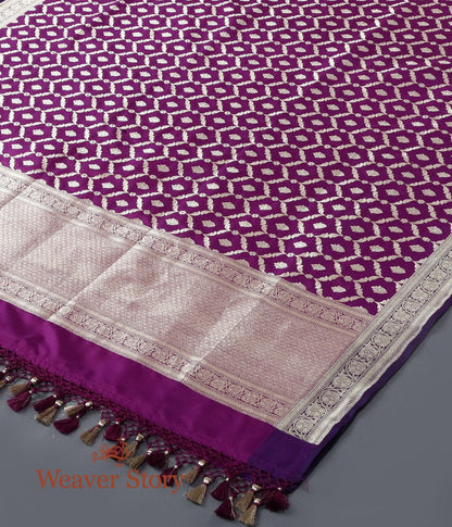 Handloom_Purple_Katan_Silk_Cutwork_Jangla_Dupatta_WeaverStory_03