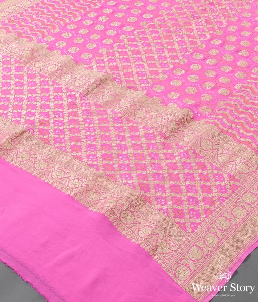 Handwoven_Pink_Banarasi_Bandhej_Dupatta_WeaverStory_03