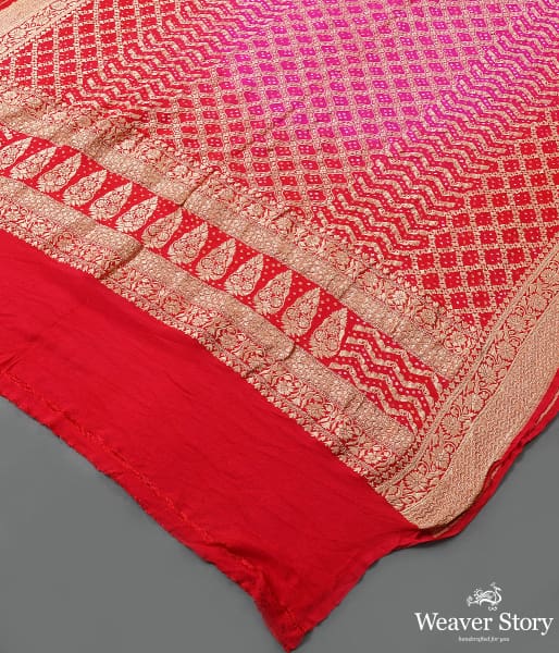 Handwoven_Red_and_Pink_Banarasi_Bandhej_Dupatta_WeaverStory_03