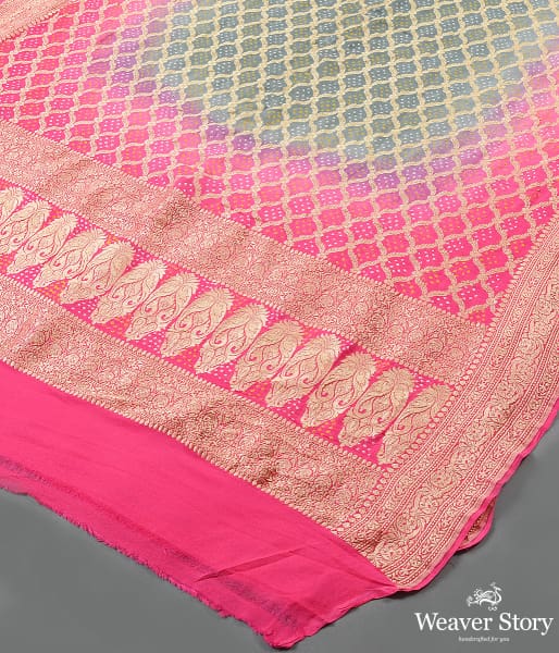 Handwoven_Pink_Grey_Banarasi_Bandhej_Dupatta_WeaverStory_03