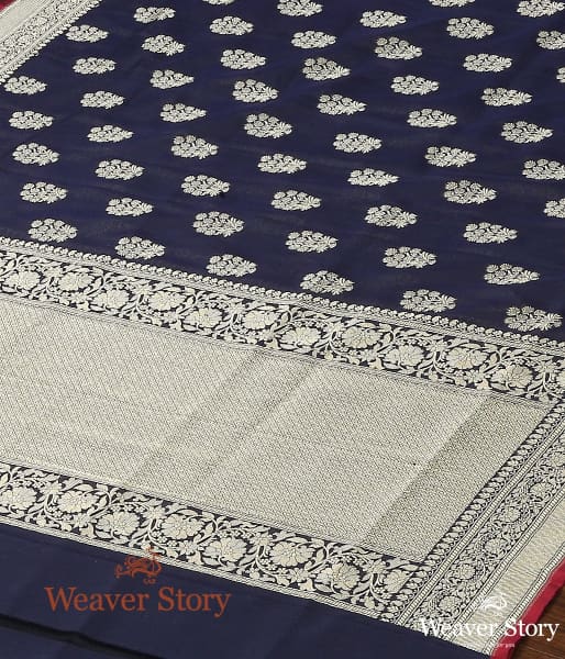 Handwoven_Blue_Katan_Georgette_Dupatta_WeaverStory_03