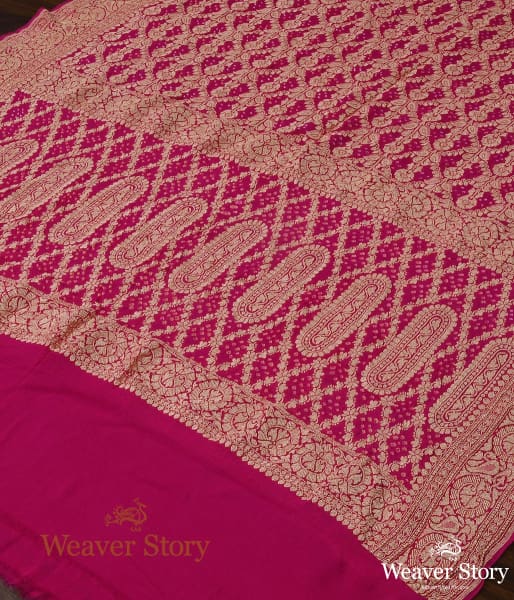 Handwoven_Pink_Banarasi_Bandhej_Dupatta_WeaverStory_03