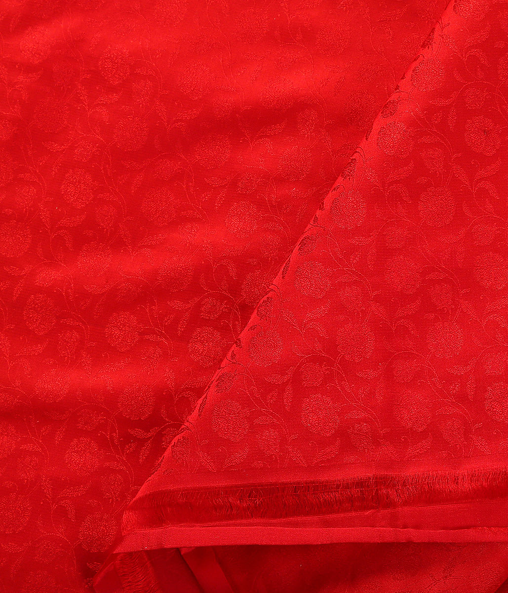 Handloom_Red_Self_Weave_Floral_Tanchoi_Fabric_WeaverStory_02