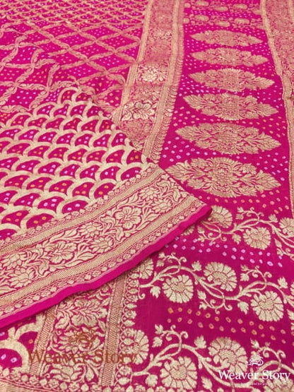 Handwoven_Pink_Bandhej_Dupatta_WeaverStory_03