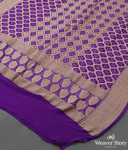 Handwoven_Purple_Banarasi_Bandhej_Dupatta_WeaverStory_03