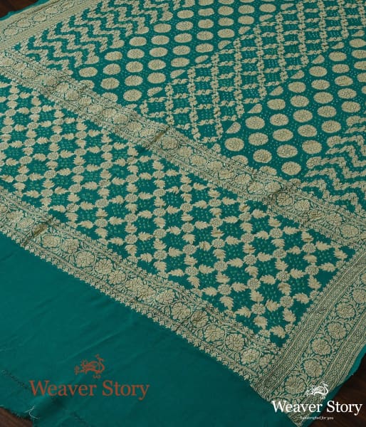 Handwoven_Green_Banarasi_Bandhej_Dupatta_WeaverStory_03