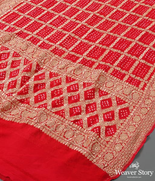 Handwoven_Red_Banarasi_Bandhej_Dupatta_WeaverStory_03