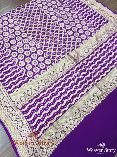 Handwoven_Purple_Bandhej_Dupatta_WeaverStory_03