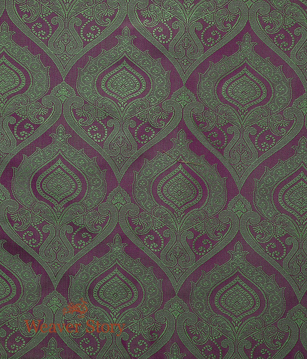 Handloom_Purple_and_Green_Tanchoi_Fabric_WeaverStory_03
