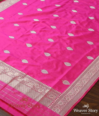 Handwoven_Pink_Kadhwa_Booti_Dupatta_with_Floral_Border_WeaverStory_03