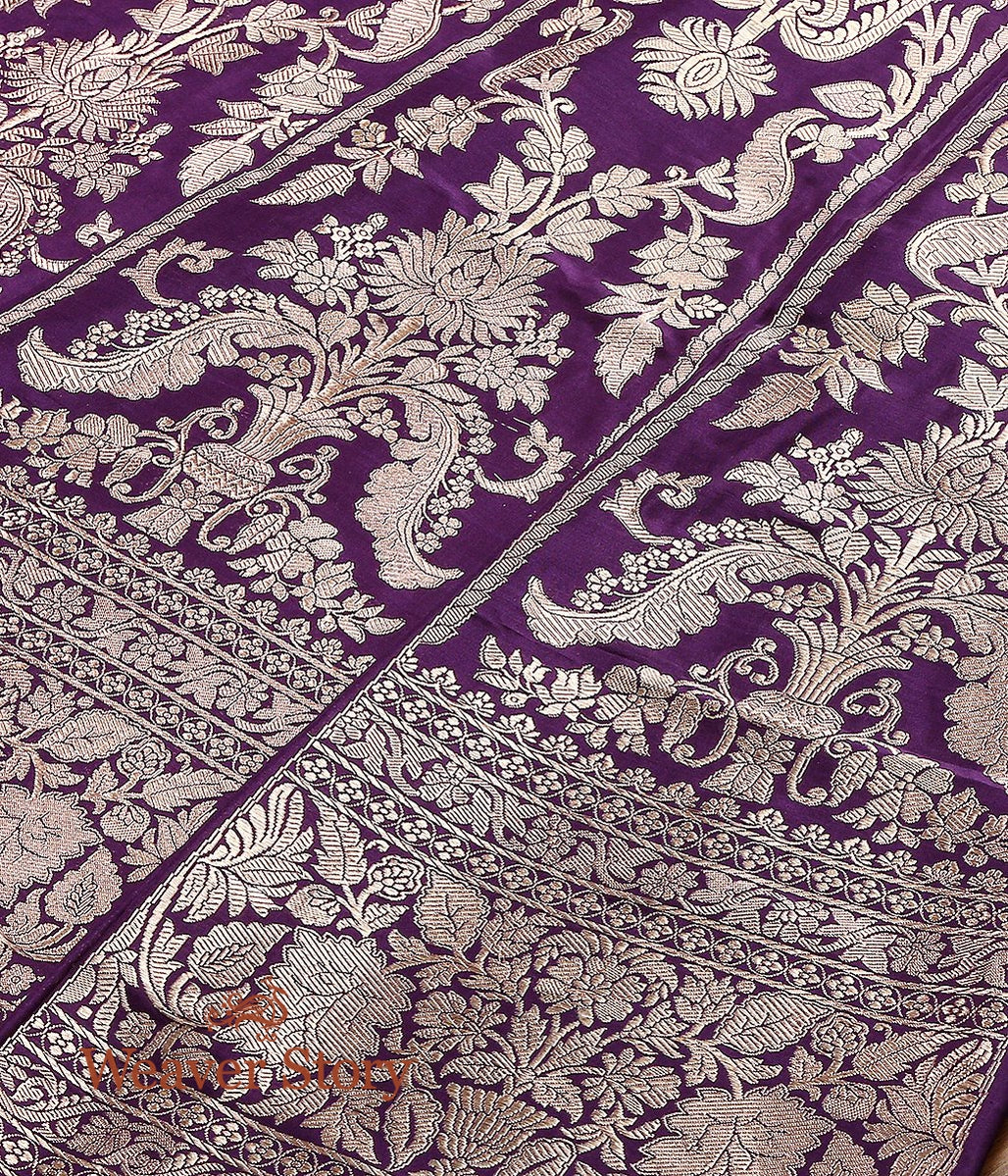 Handwoven_Purple_Banarasi_Lehenga_with_Traditional_Mehraab_Jaal_WeaverStory_04