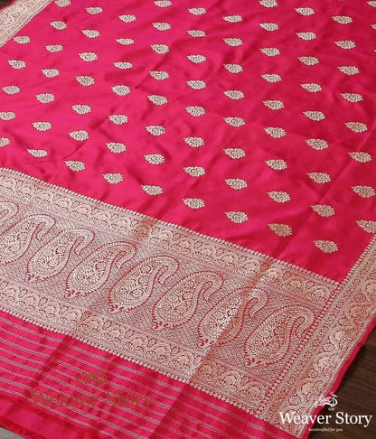 Handwoven_Pink_Kadhwa_Booti_Dupatta_WeaverStory_04