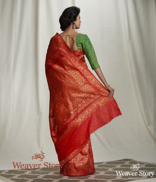 Handloom_Red_Banarasi_Gharchola_Saree_WeaverStory_03