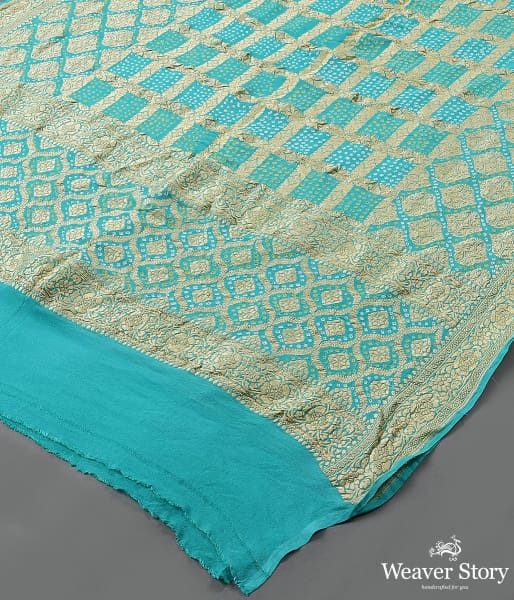 Handwoven_Sea_Green_Banarasi_Bandhej_Dupatta_WeaverStory_03