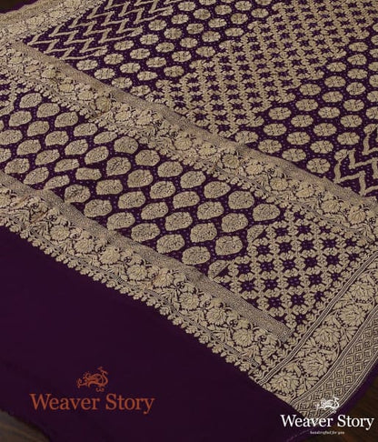 Handwoven_Purple_Banarasi_Bandhej_Dupatta_WeaverStory_03