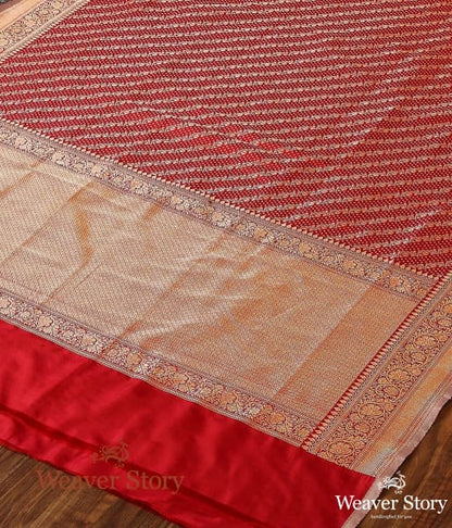 Handwoven_Red_Banarasi_Dupatta_Woven_with_Zari_WeaverStory_03