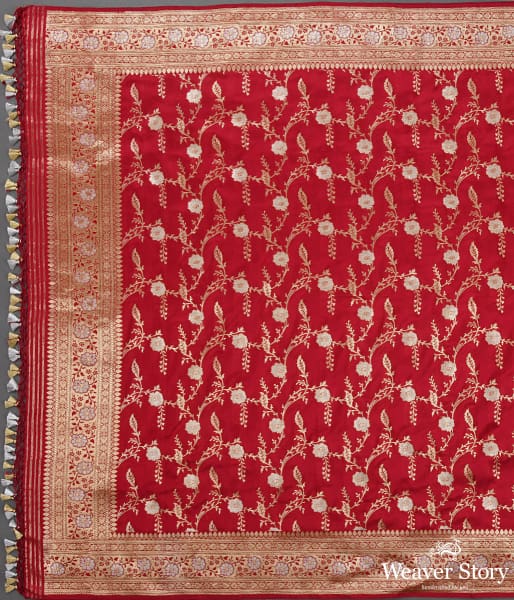 Handwoven_Red_and_Rani_Dual_Tone_Sona_Rupa_Kadhwa_Jaal_Dupatta_WeaverStory_03