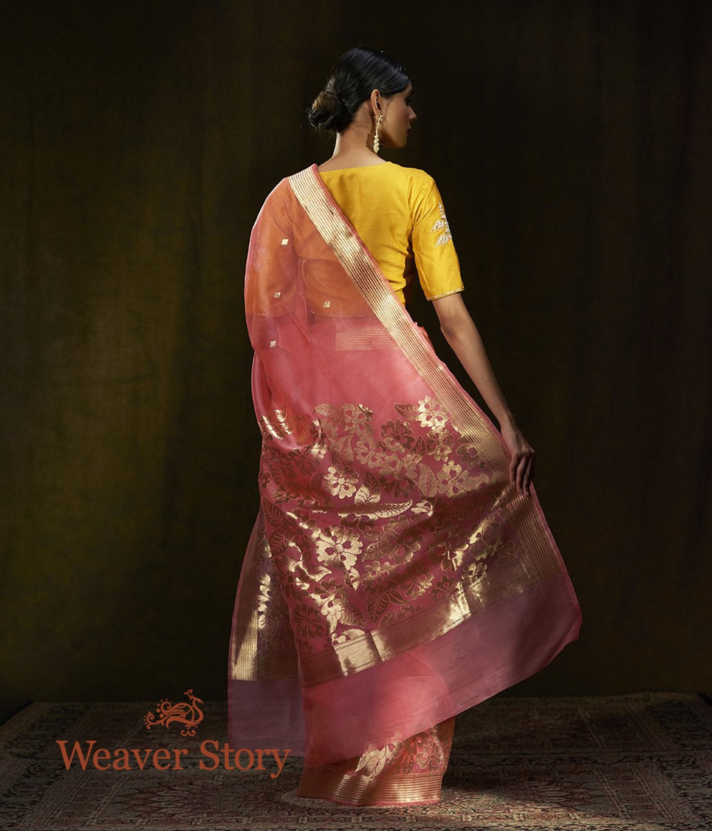 Handwoven_Pink_Kora_Banarasi_Saree_with_Cutwork_Floral_Border_WeaverStory_03
