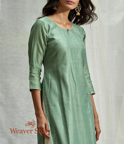 Handwoven_Sage_Green_Chanderi_Cotton_Silk_with_Tagai_Work_Tunic_with_White_Skirt_and_Dupatta_WeaverStory_03