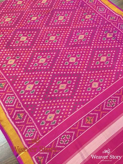 Handwoven_Rajkot_Patola_Silk_Dupatta_in_Pink_WeaverStory_02