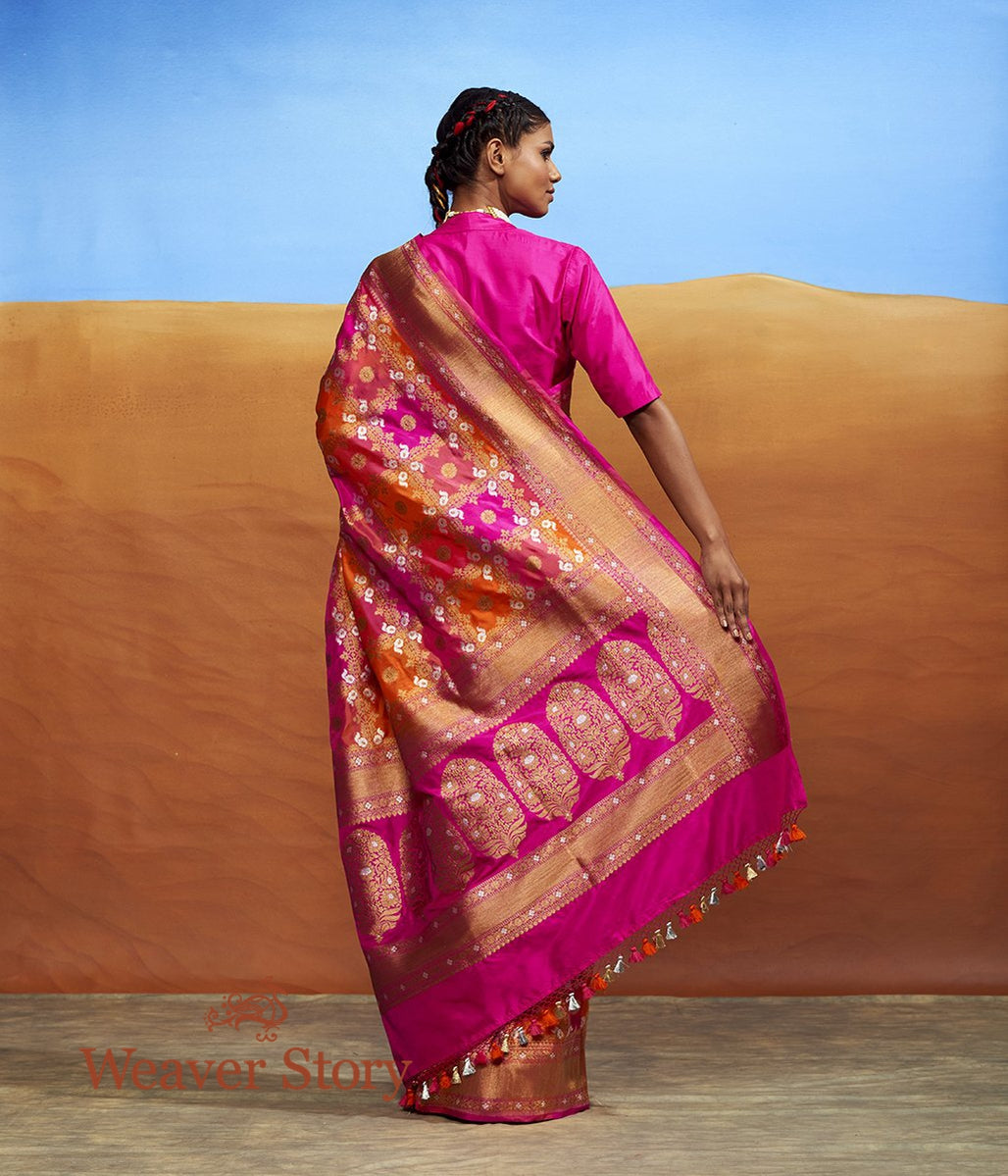 Handwoven_Pink_and_Orange_Rangkaat_Banarasi_with_Cutwork_Weave_WeaverStory_03