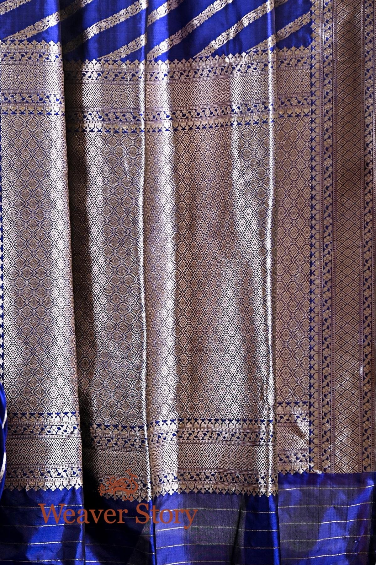 Royal_Blue_Pure_Katan_Silk_Banarasi_Handloom_Saree_WeaverStory_03