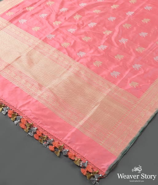 Handwoven_Pink_Banarasi_Elephant_Motif_Dupatta_WeaverStory_03