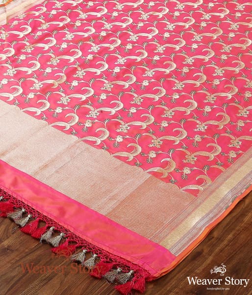 Handloom_Pink_Dual_Tone_Banarasi_Dupatta_with_Meenakari_WeaverStory_03