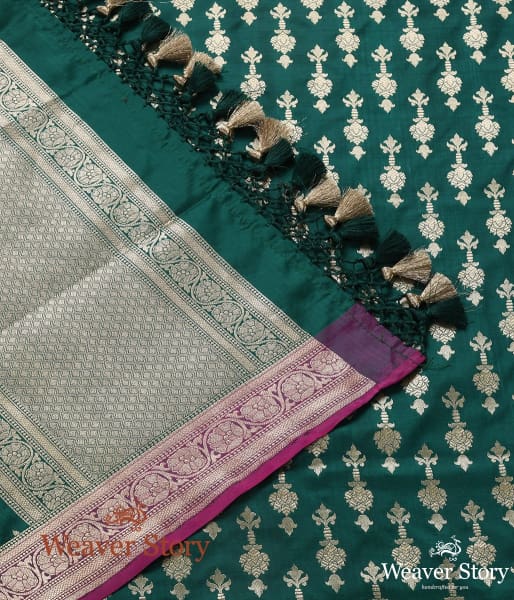 Handloom_Green_Mughal_Booti_Dupatta_WeaverStory_04