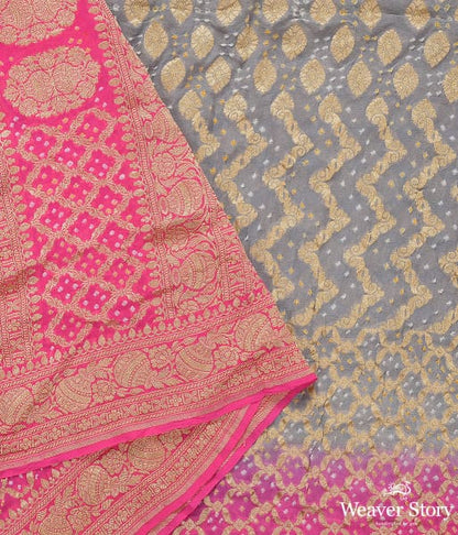 Handwoven_Pink_Grey_Banarasi_Bandhej_Dupatta_WeaverStory_04