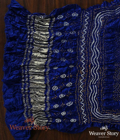 Handwoven_Blue_Gajji_Silk_Dupatta_with_Bandhej_WeaverStory_04