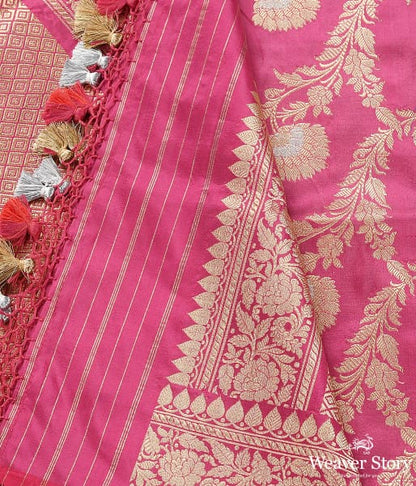 Handwoven_Rose_Pink_Sona_Rupa_Kadhwa_Jangla_Dupatta_WeaverStory_04